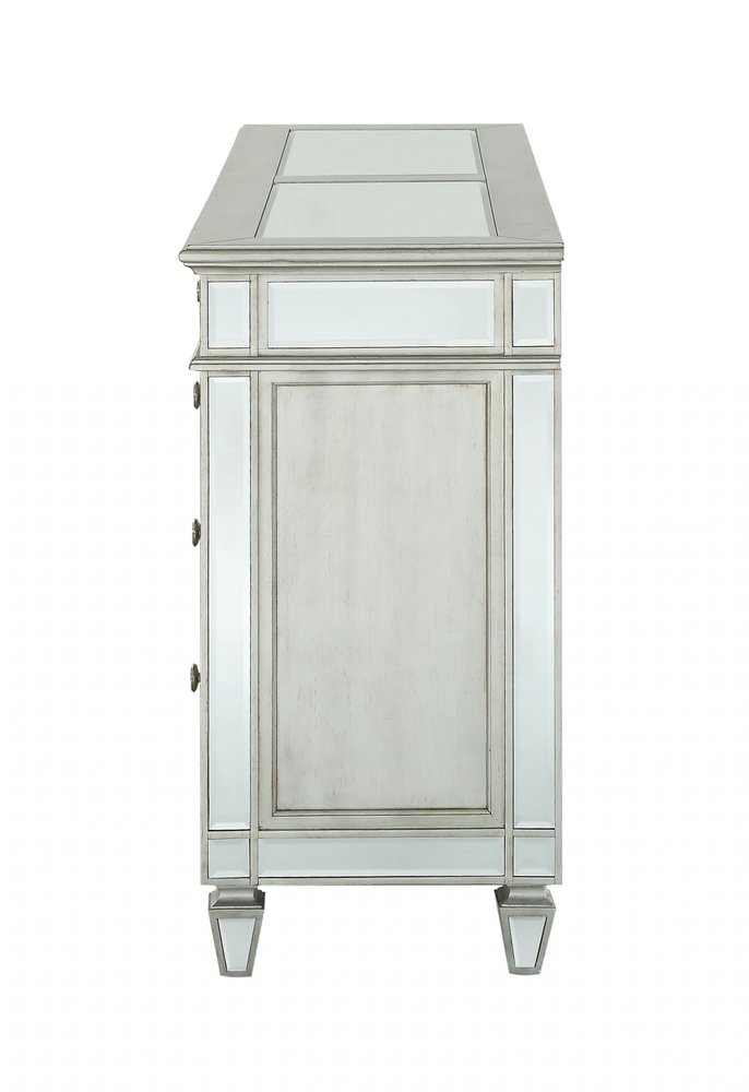 21" X 44" X 56" Mirrored Wood Chest