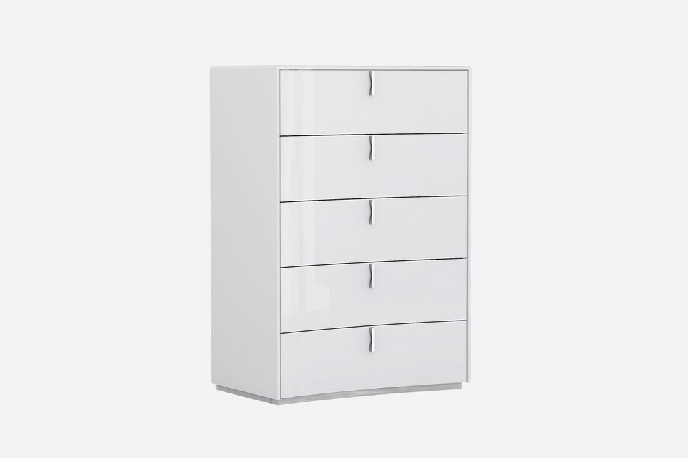 62" X 19" X 30" White Dresser
