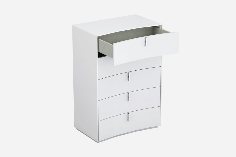 62" X 19" X 30" White Dresser