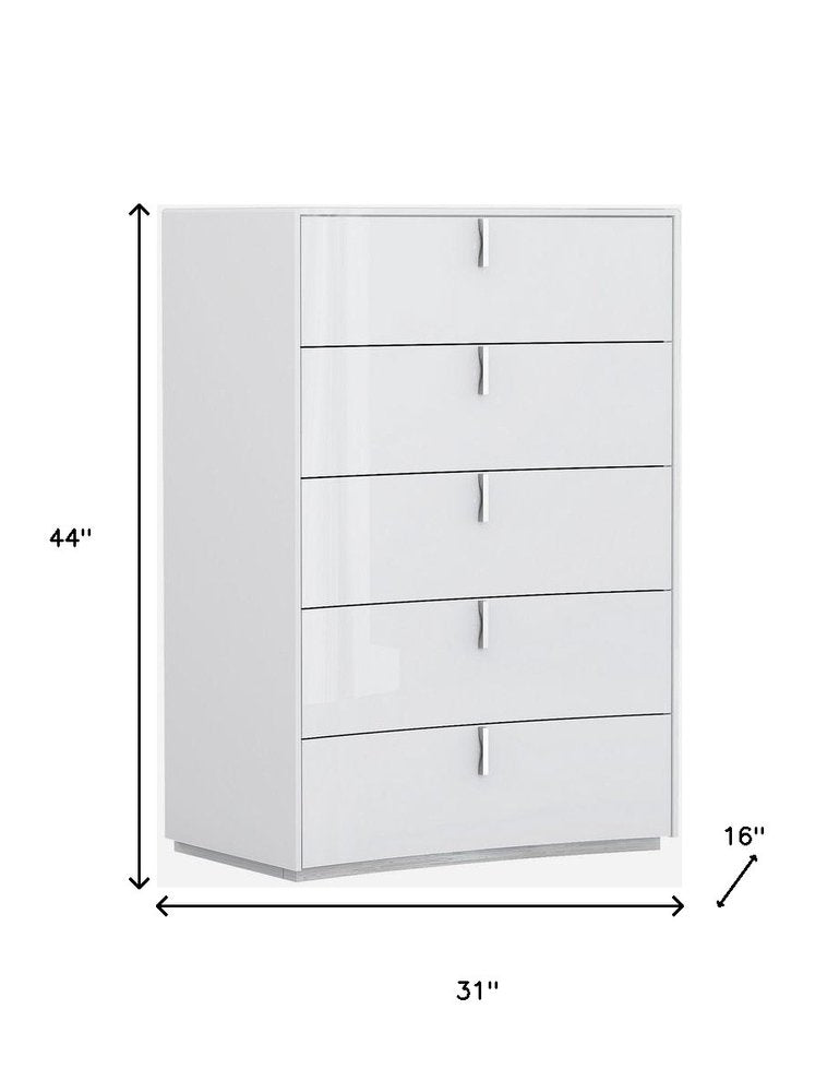62" X 19" X 30" White Dresser