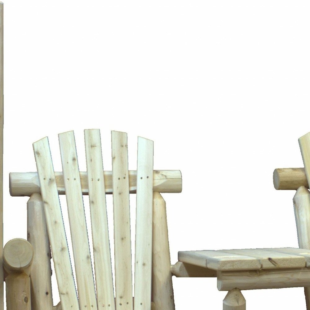 71" X 24" X 49" Natural Wood Tete-A-Tete Porch Swing