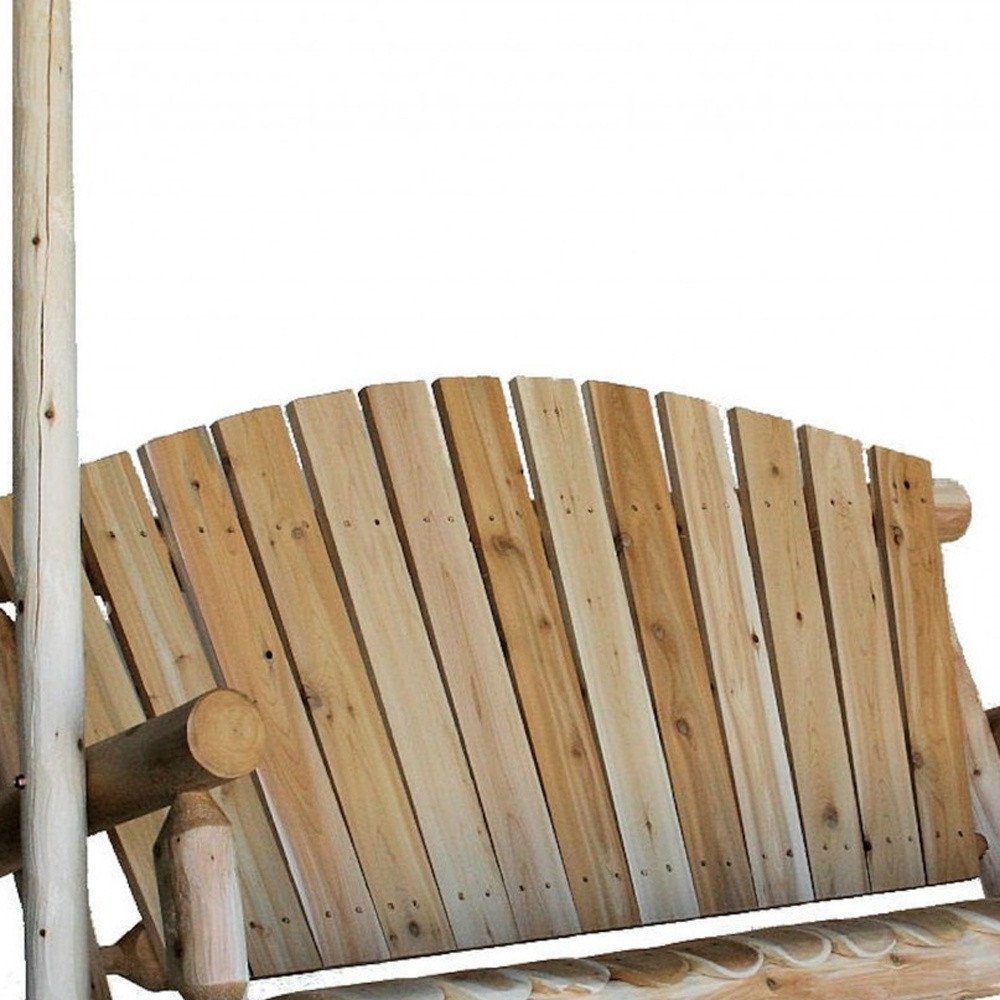 71" X 24" X 47" Natural Wood Porch Swing