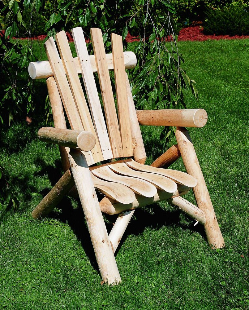 28" X 30" X 39" Natural Wood Lounge Chair