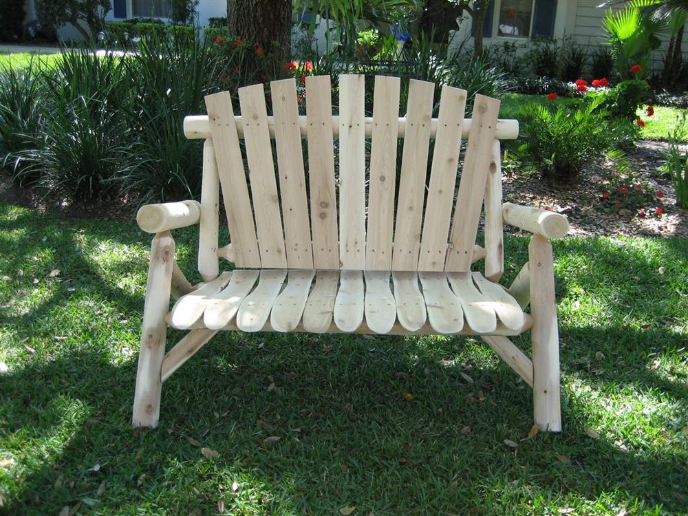 50" X 30" X 39" Natural Wood Loveseat