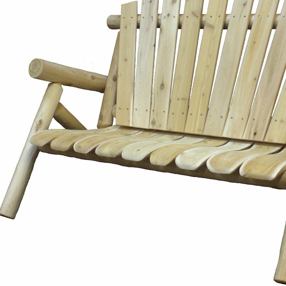 50" X 30" X 39" Natural Wood Loveseat