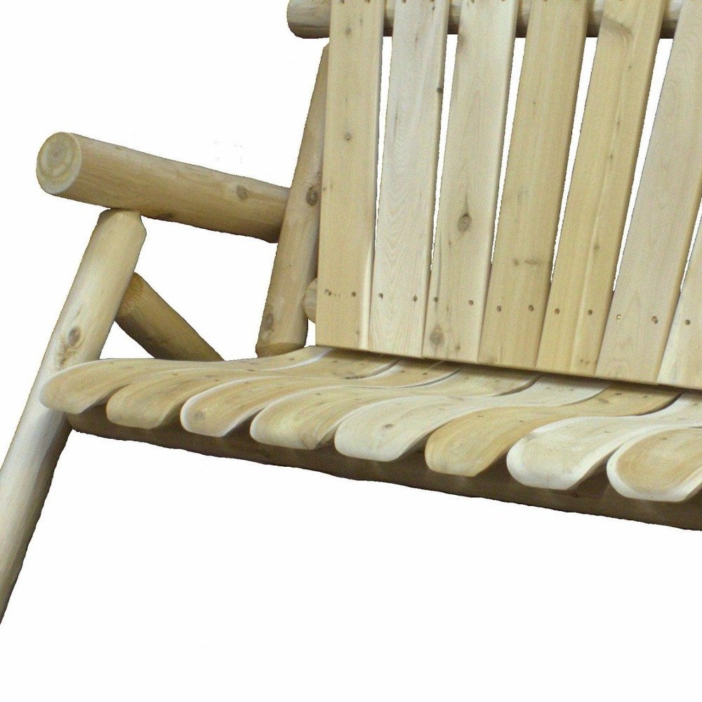 50" X 30" X 39" Natural Wood Loveseat