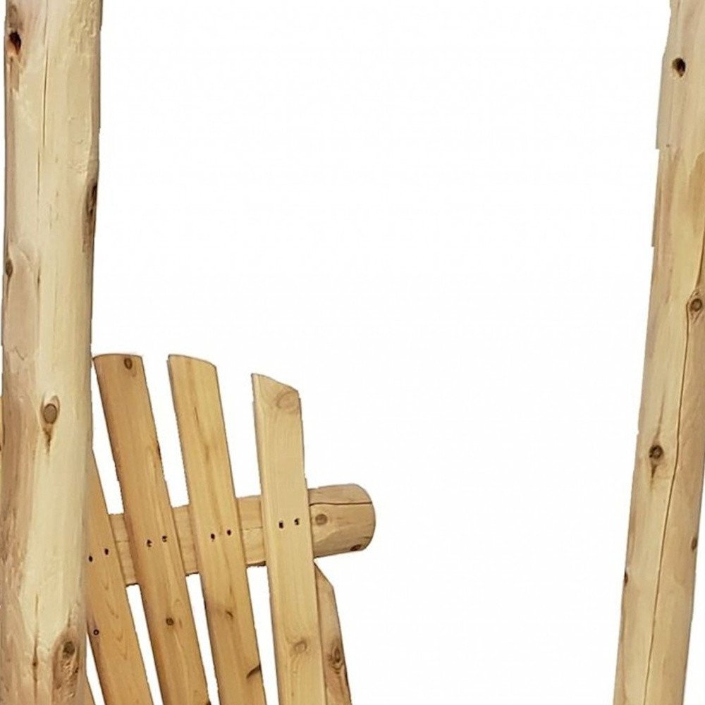 31" X 24" X 47" Natural Wood Single Chair Porch Swing