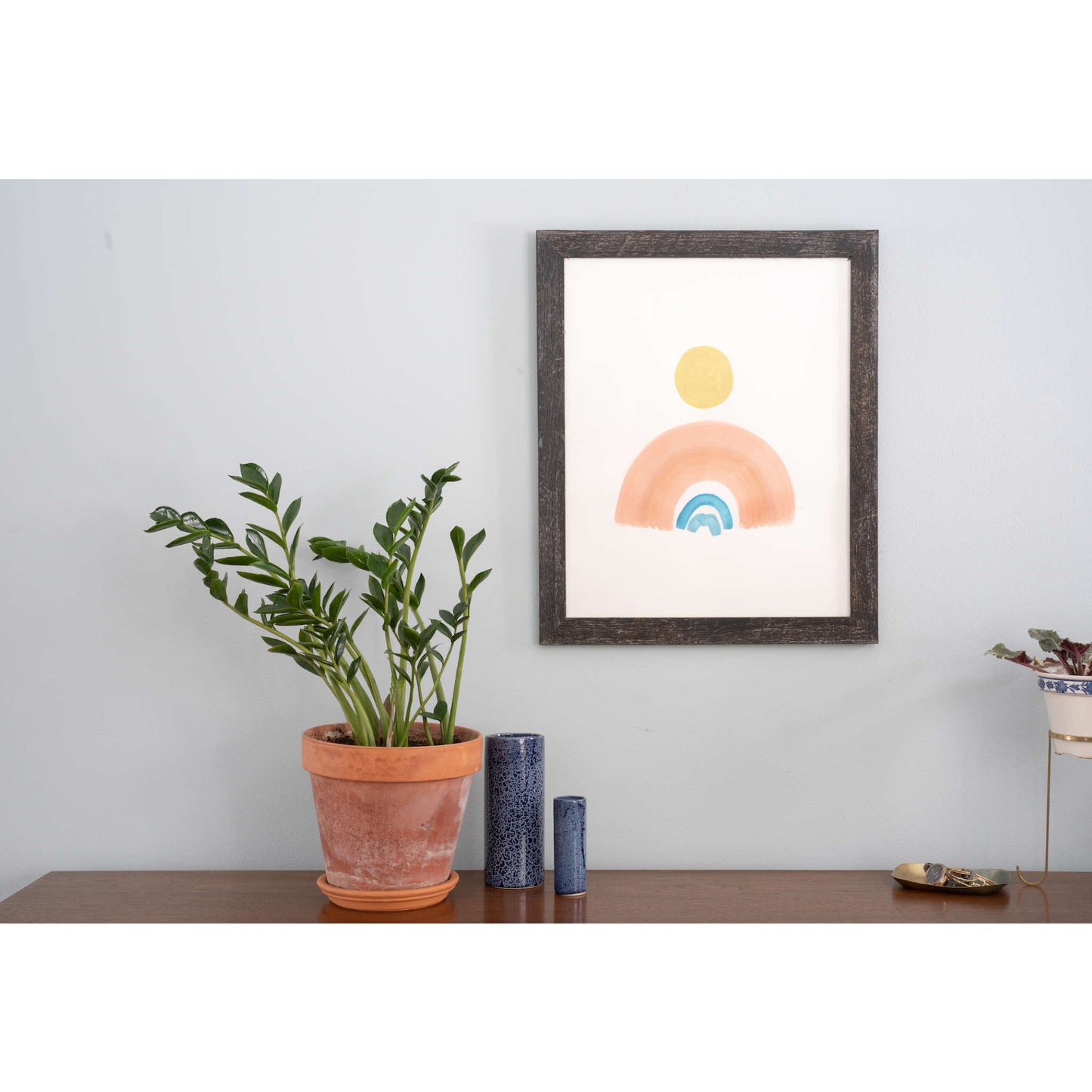 10" x 10" Black Solid Wood Hanging Picture Frame