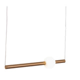 Gold And White Kitchen Island Metal LED Chandelier