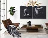 Gold Metal Eighteen Bulb Hanging Chandelier