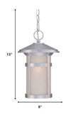 Silver Lantern Metal Dimmable Chandelier With Frosted Shades