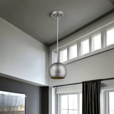 Light Gray and Gold Hanging Dome Light