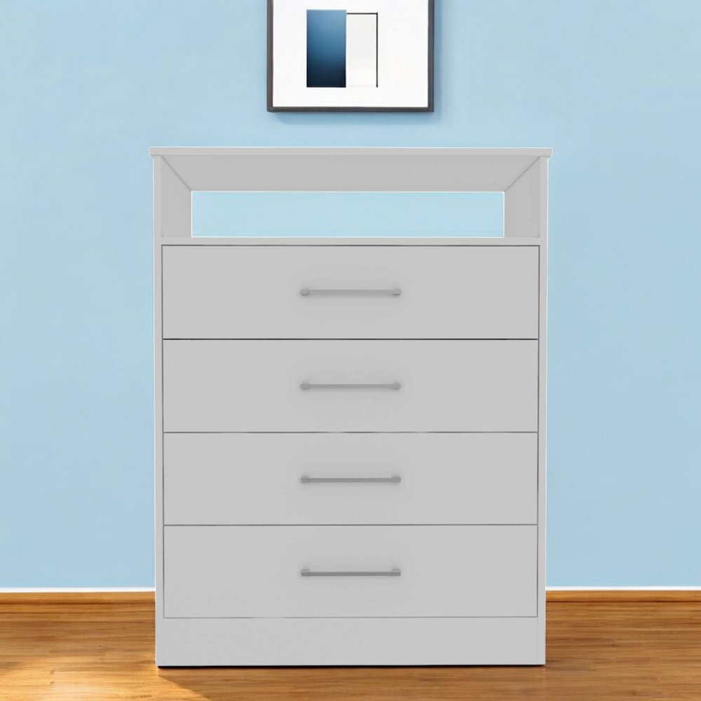 31" Black Four Drawer Vertical Dresser