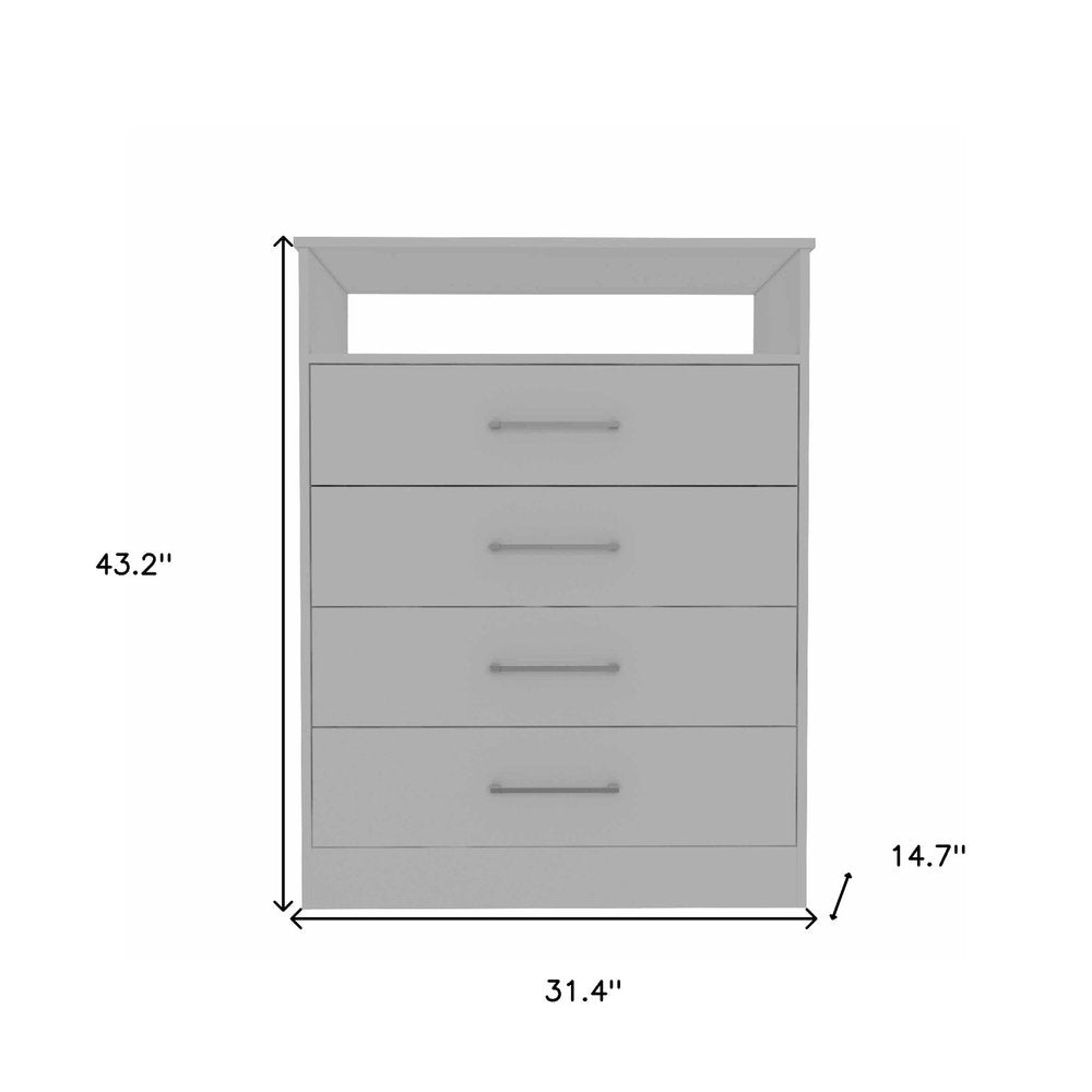 31" Black Four Drawer Vertical Dresser