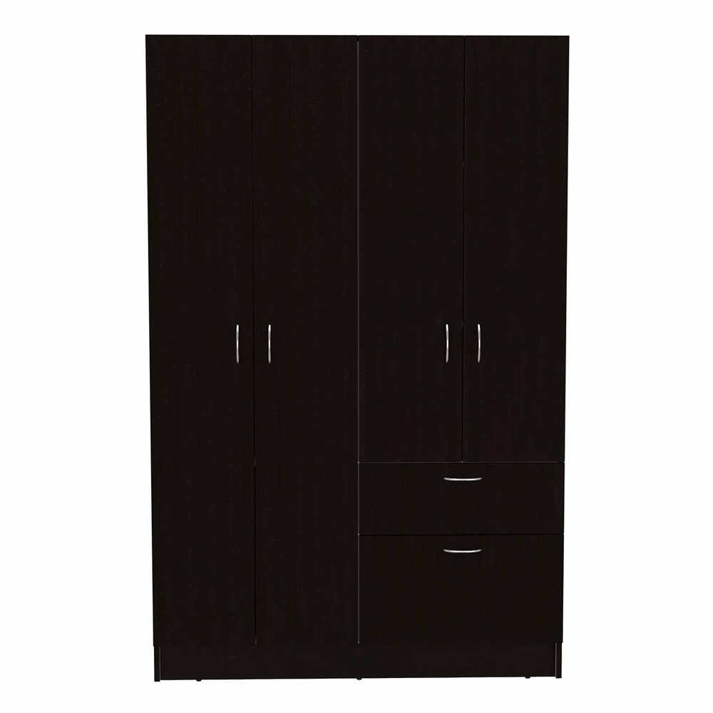71" Black and White Single Drawer Combo Dresser