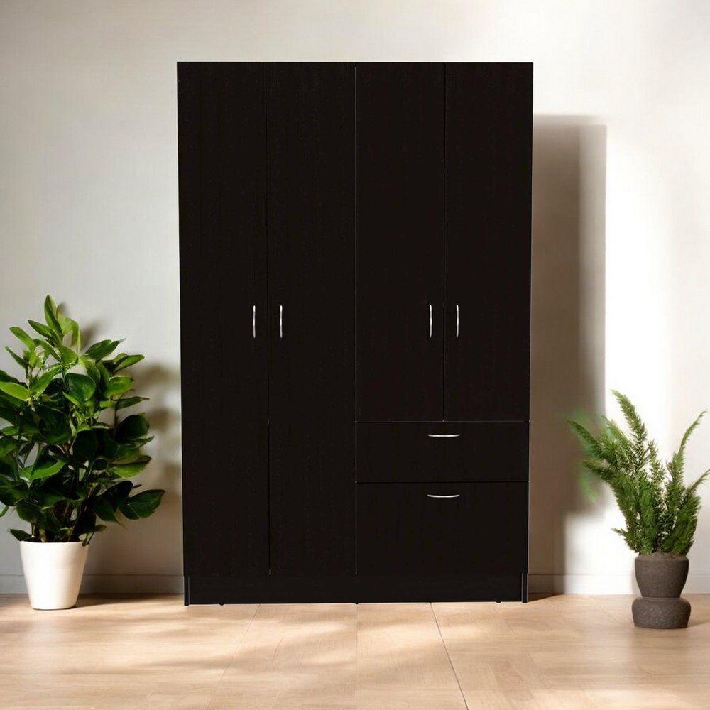 71" Black and White Single Drawer Combo Dresser
