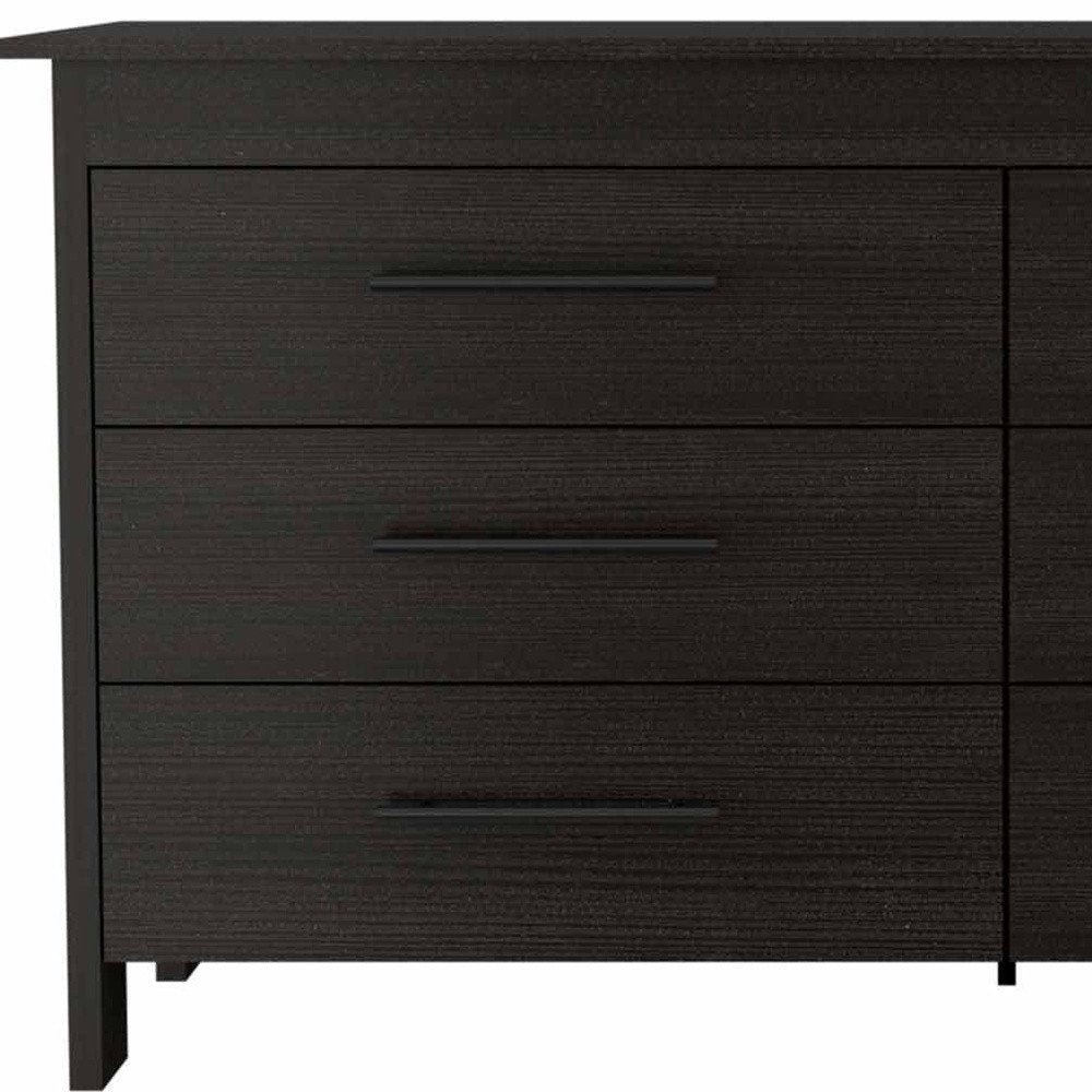 59" White Six Drawer Double Dresser