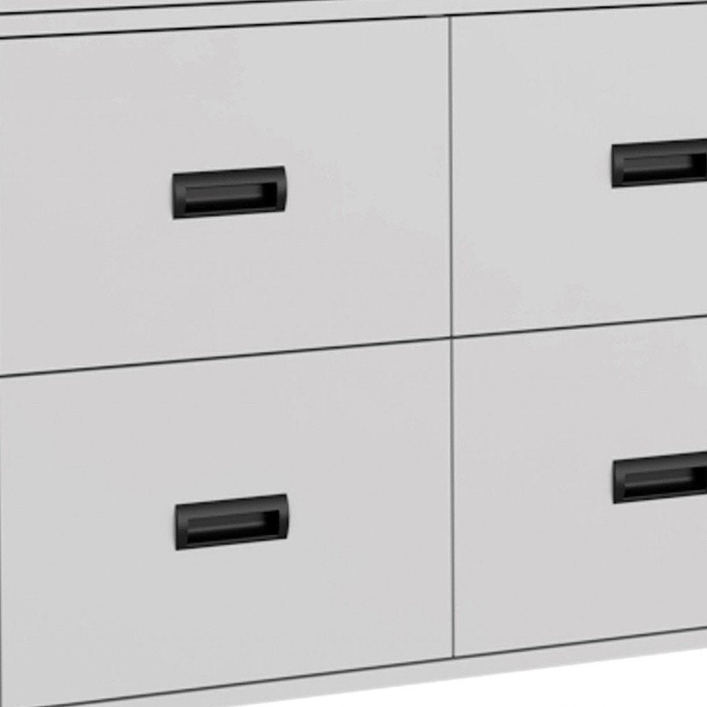 33" Dark Brown Manufactured Wood Five Drawer Dresser