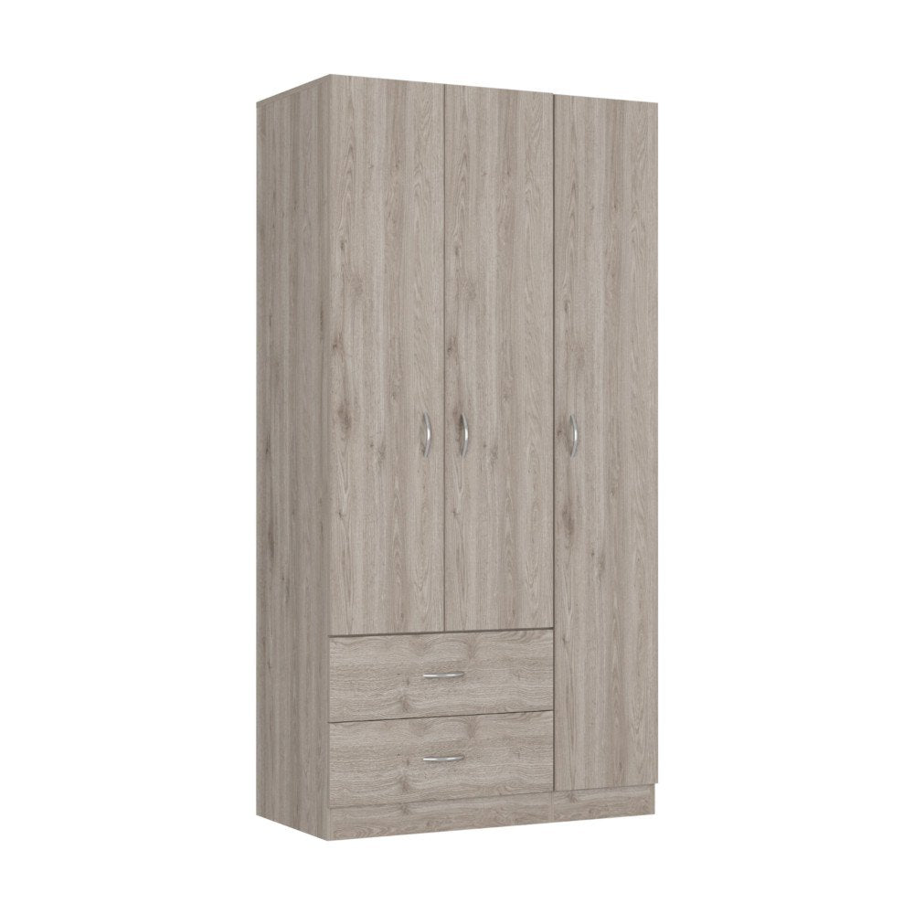 71" Light Oak Manufactured Wood Two Drawer Combo Dresser