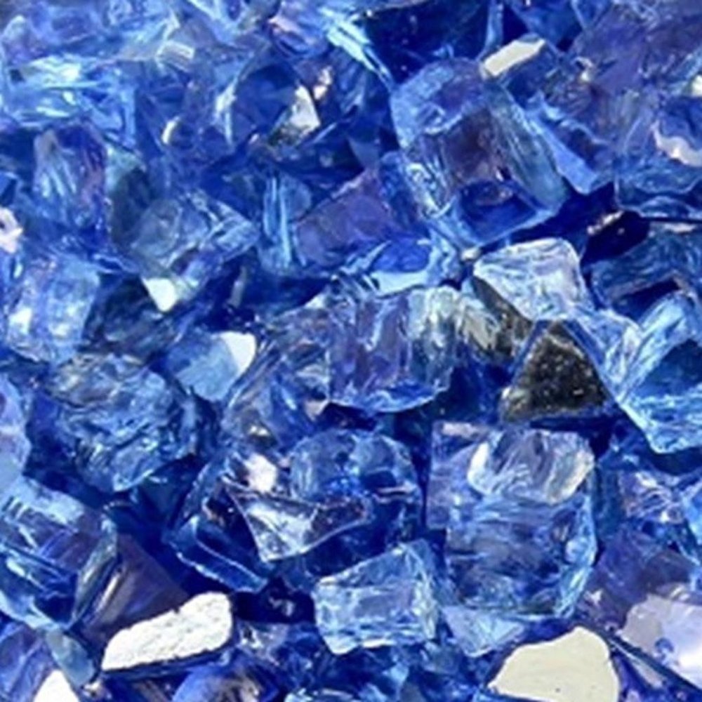 Cobalt Round Reflective Fire Pit Glass