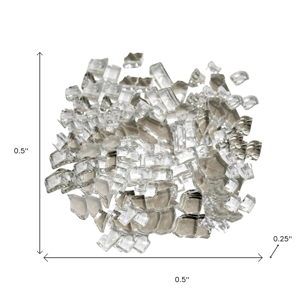 Clear Round Reflective Fire Pit Glass