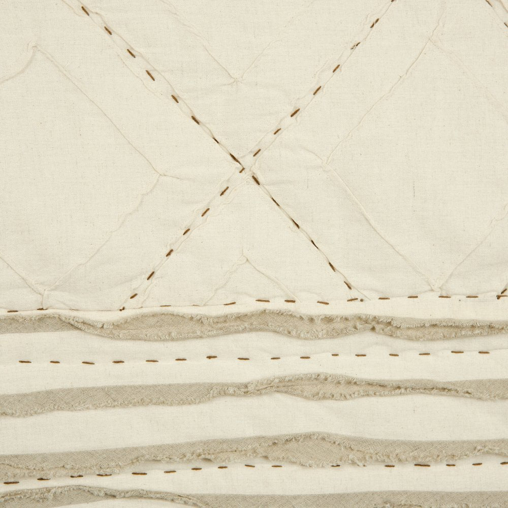 Ivory Geometric King Quilt
