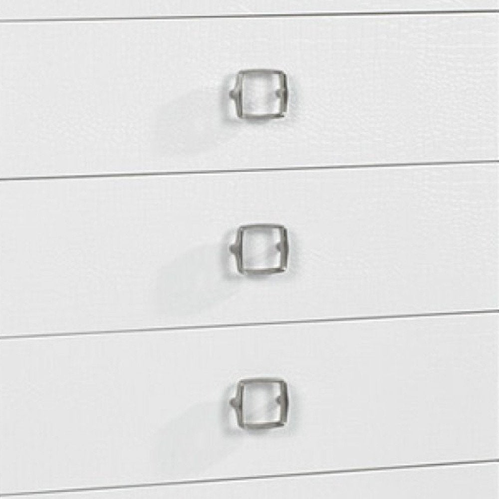 63" Black Six Drawer Shagreen Faux Croc Double Dresser