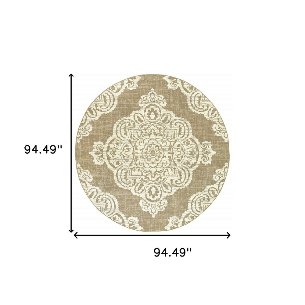 2' X 4' Blue Oriental Stain Resistant Indoor Outdoor Area Rug