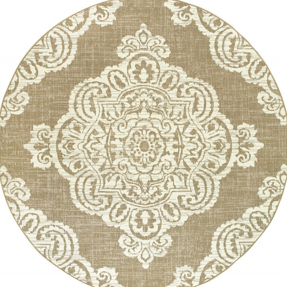2' X 4' Blue Oriental Stain Resistant Indoor Outdoor Area Rug