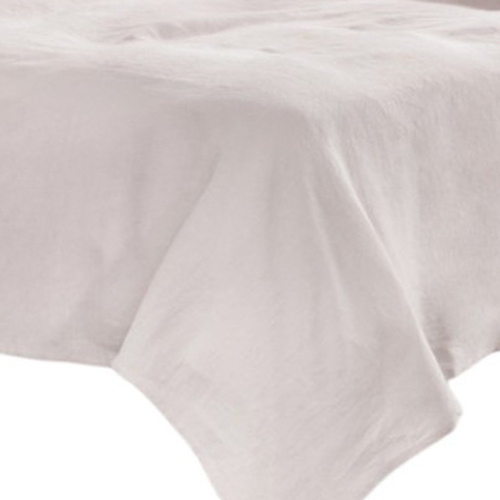 Four Piece White Linen Twin Sheet Set