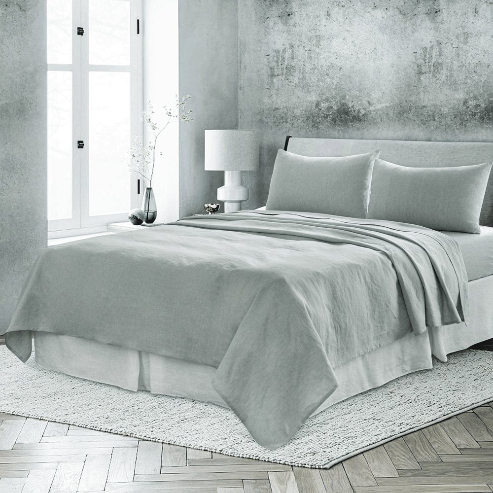 Light Pink Linen Full Double Flat Sheet