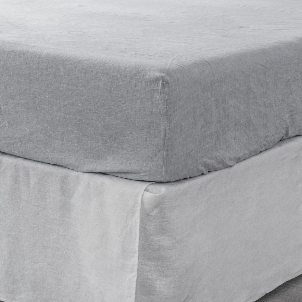 Light Pink Linen Twin Fitted Sheet