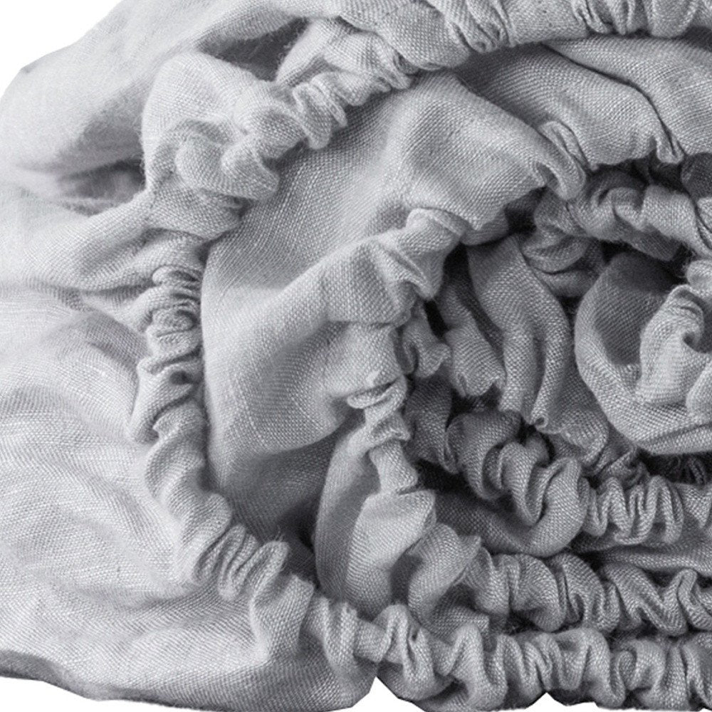 Light Pink Linen Twin Fitted Sheet