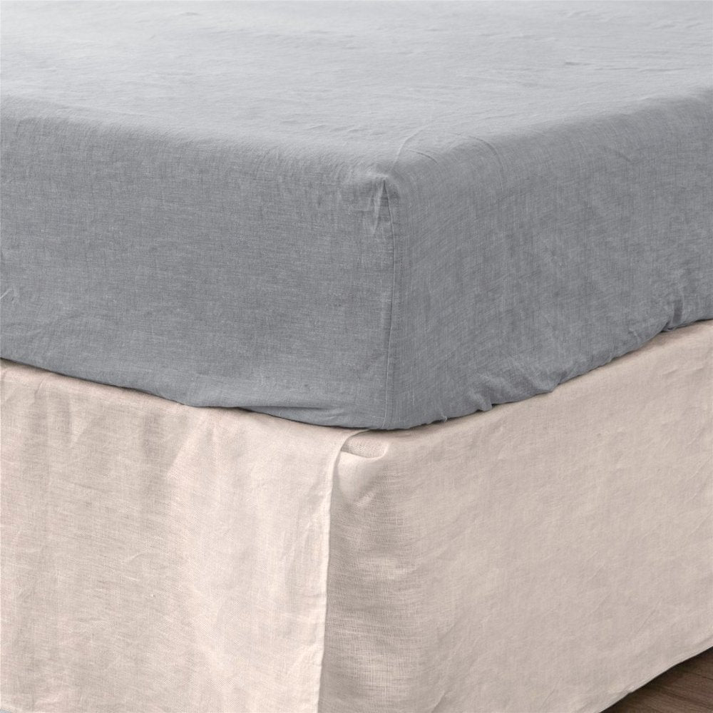 Light Pink Linen King Fitted Sheet