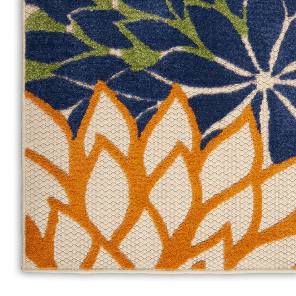 12' X 15' Blue And Green Indoor Outdoor Area Rug