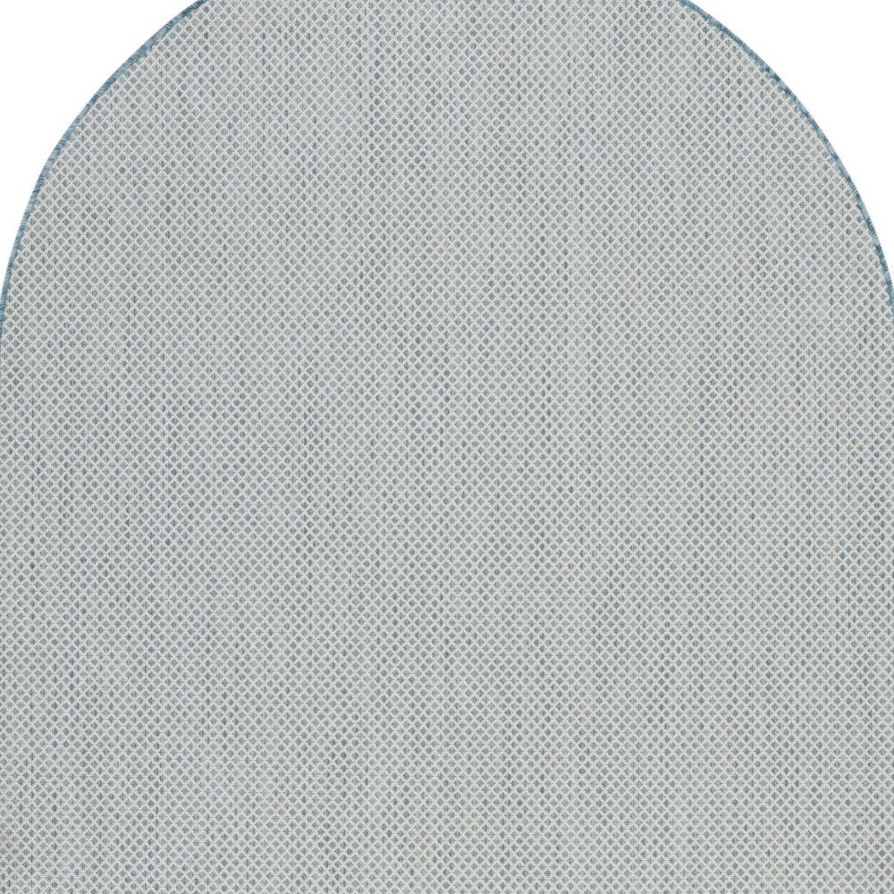 6' Blue Square Geometric Power Loom Area Rug