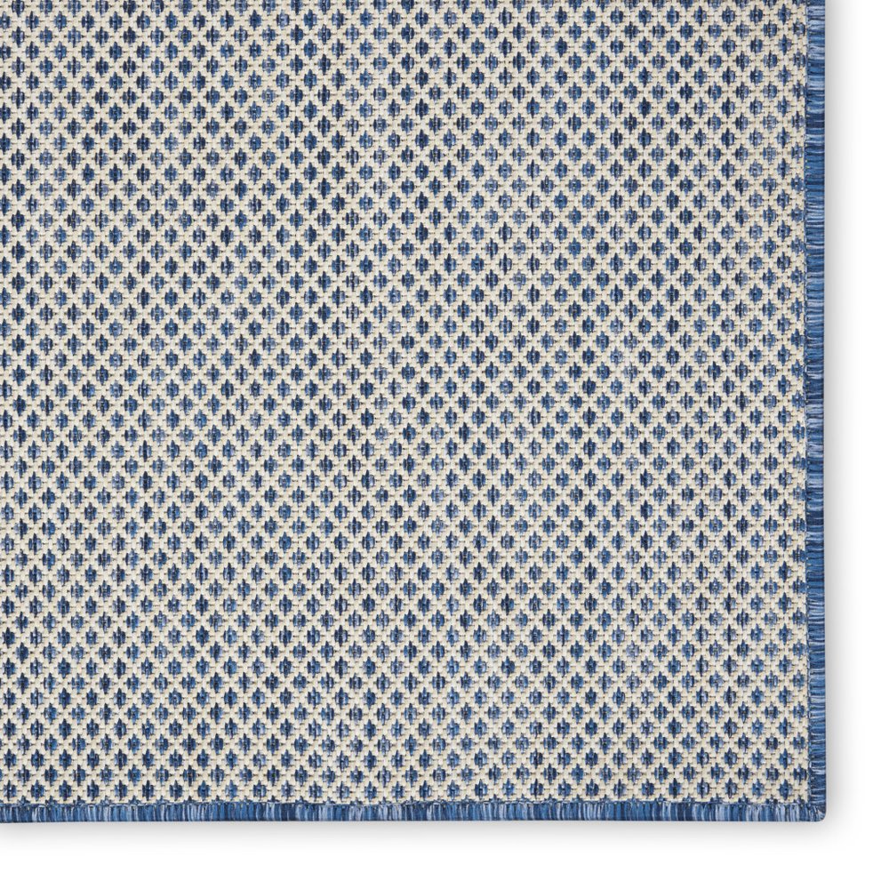 4' Bone Square Geometric Power Loom Area Rug