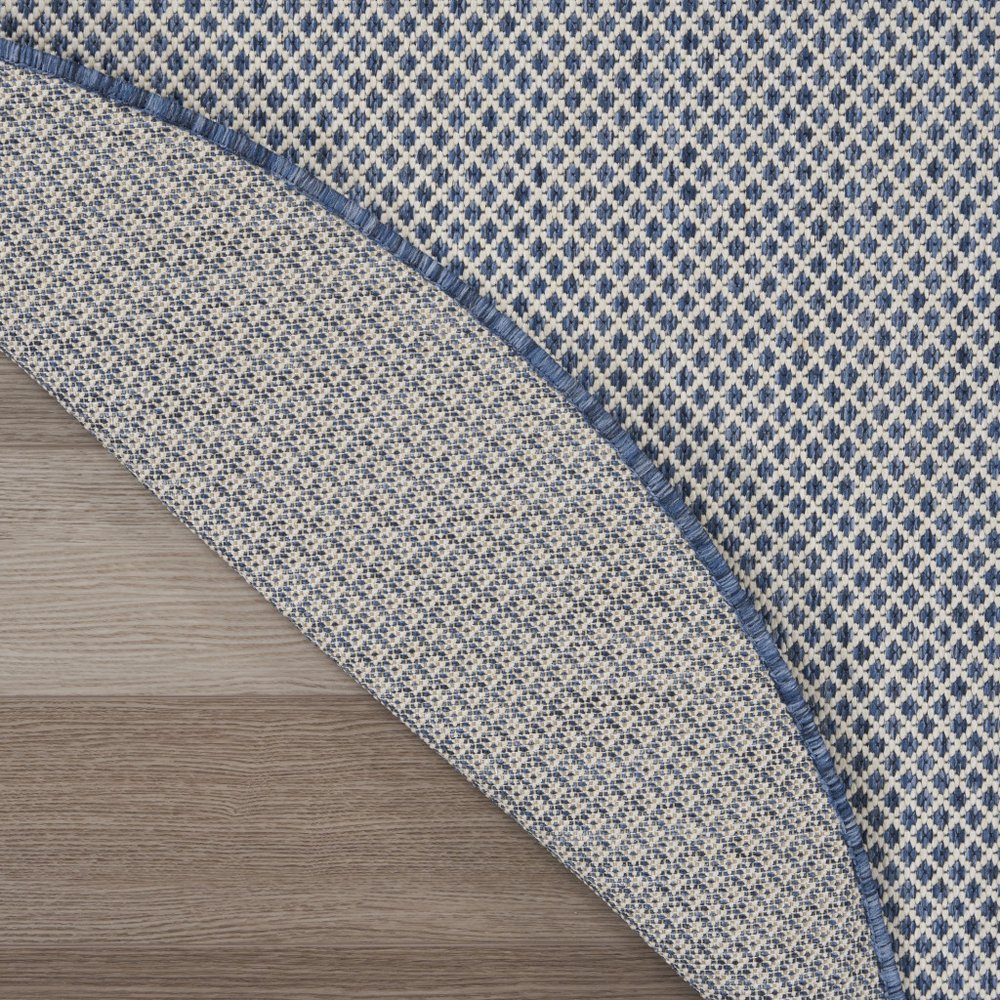 4' Bone Square Geometric Power Loom Area Rug