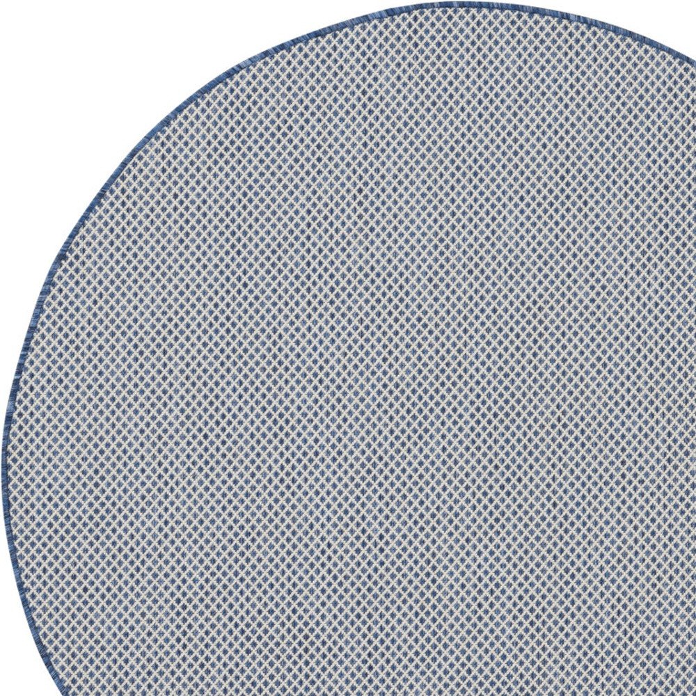 4' Bone Square Geometric Power Loom Area Rug