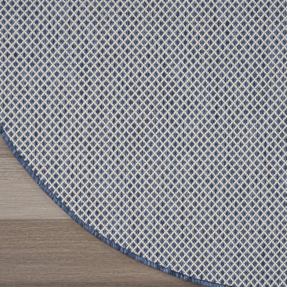 4' Bone Square Geometric Power Loom Area Rug