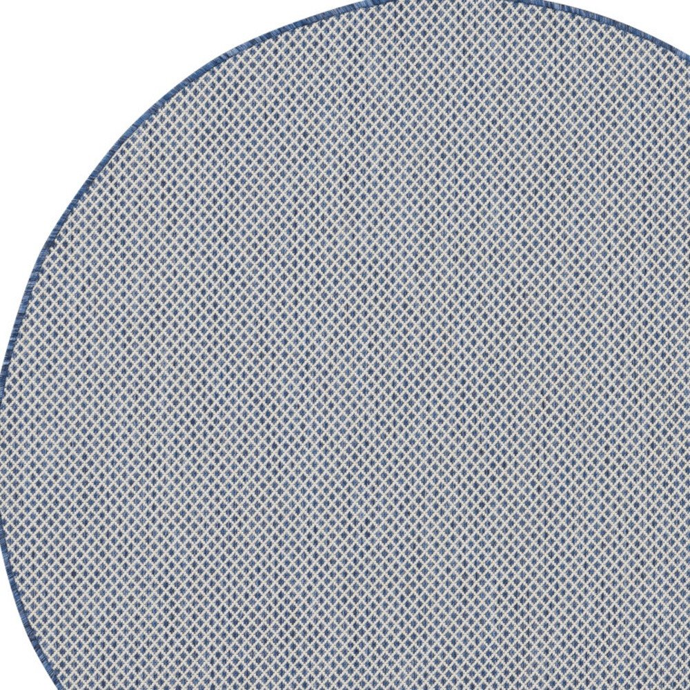 4' Bone Square Geometric Power Loom Area Rug