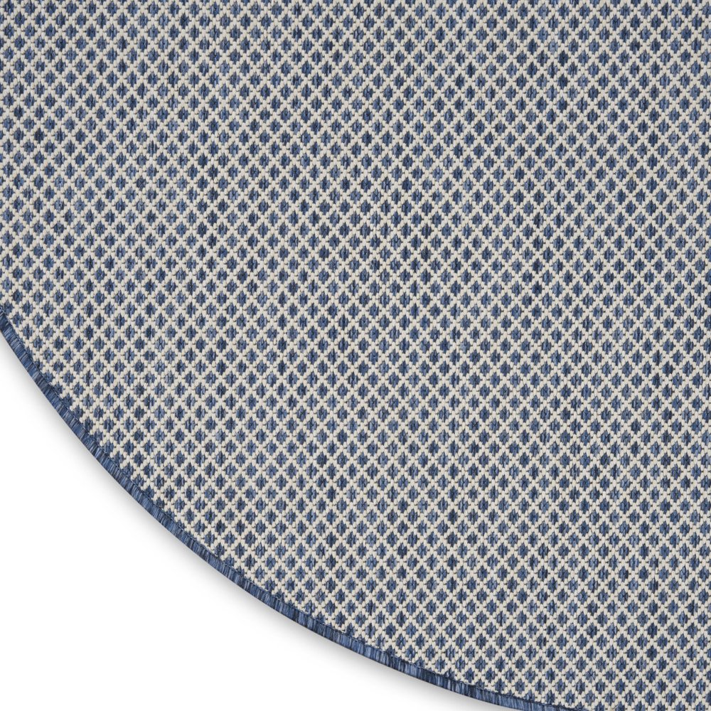 4' Bone Square Geometric Power Loom Area Rug