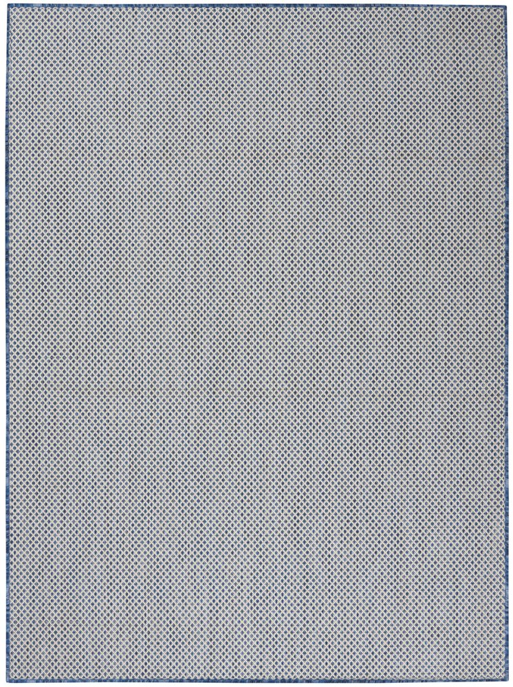 4' X 6' Blue Geometric Power Loom Area Rug