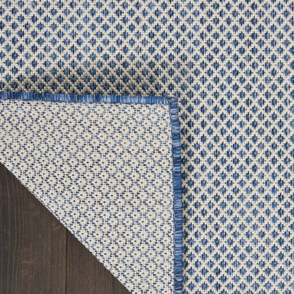 8' X 10' Blue And Ivory Indoor Outdoor Area Rug