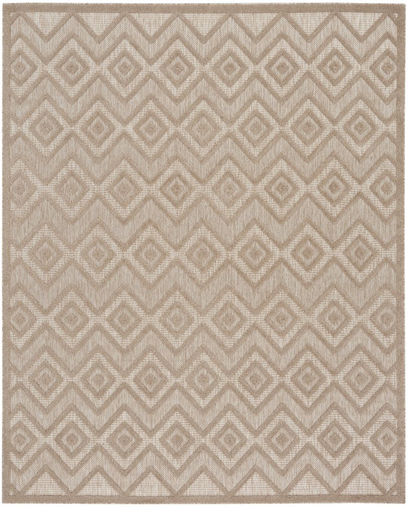 8' X 10' Cream Indoor Outdoor Area Rug