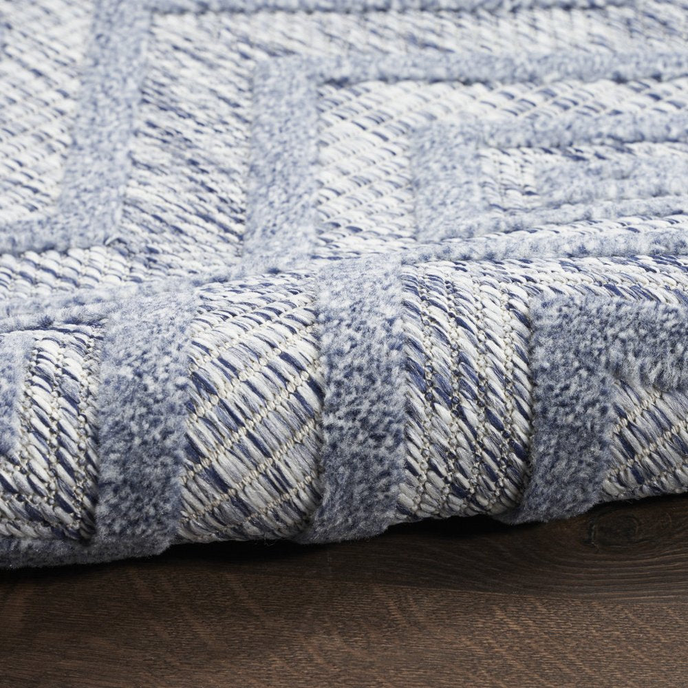 8' X 10' Blue Indoor Outdoor Area Rug