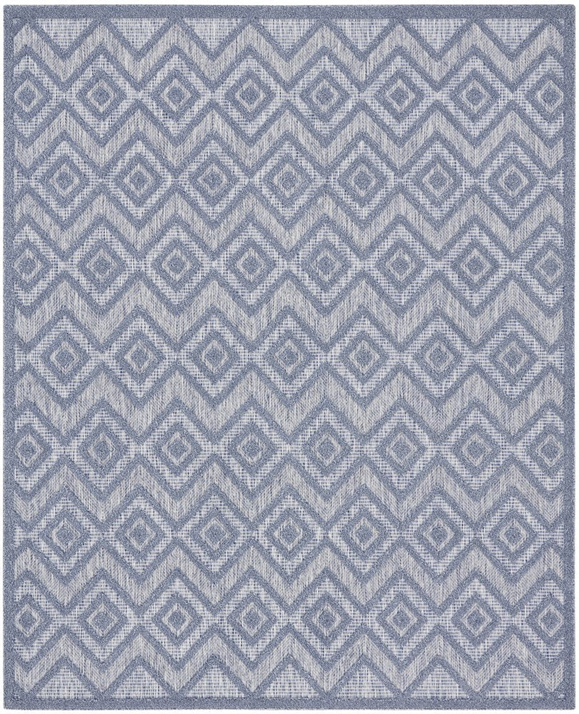 8' X 10' Blue Indoor Outdoor Area Rug