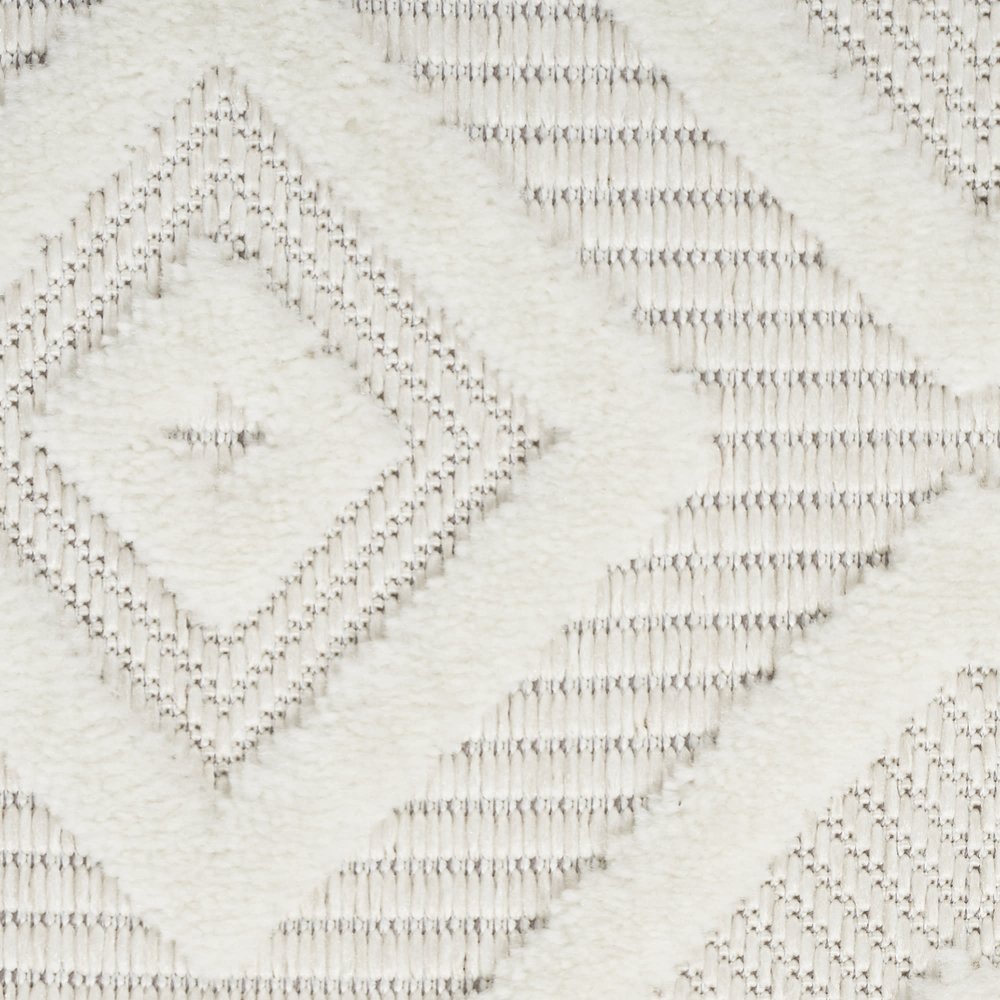 9' X 12' Ivory And White Indoor Outdoor Area Rug