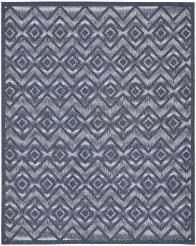 8' X 10' Navy Blue Indoor Outdoor Area Rug