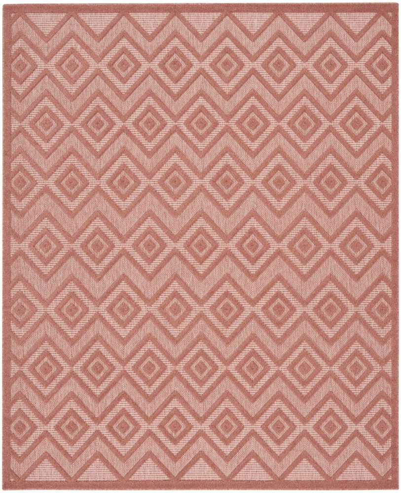 7' X 10' Orange Indoor Outdoor Area Rug